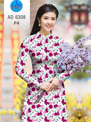 Vải Áo Dài Hình Bướm AD 6308 30